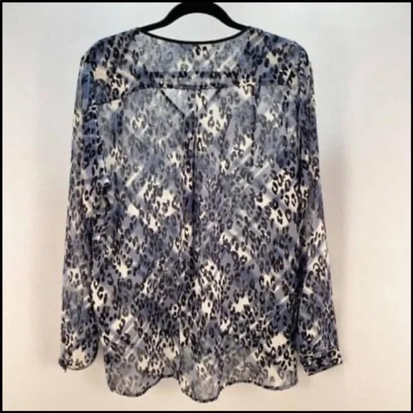 CAbi #977 Fatale Sheer Leopard Blouse - Picture 2 of 4
